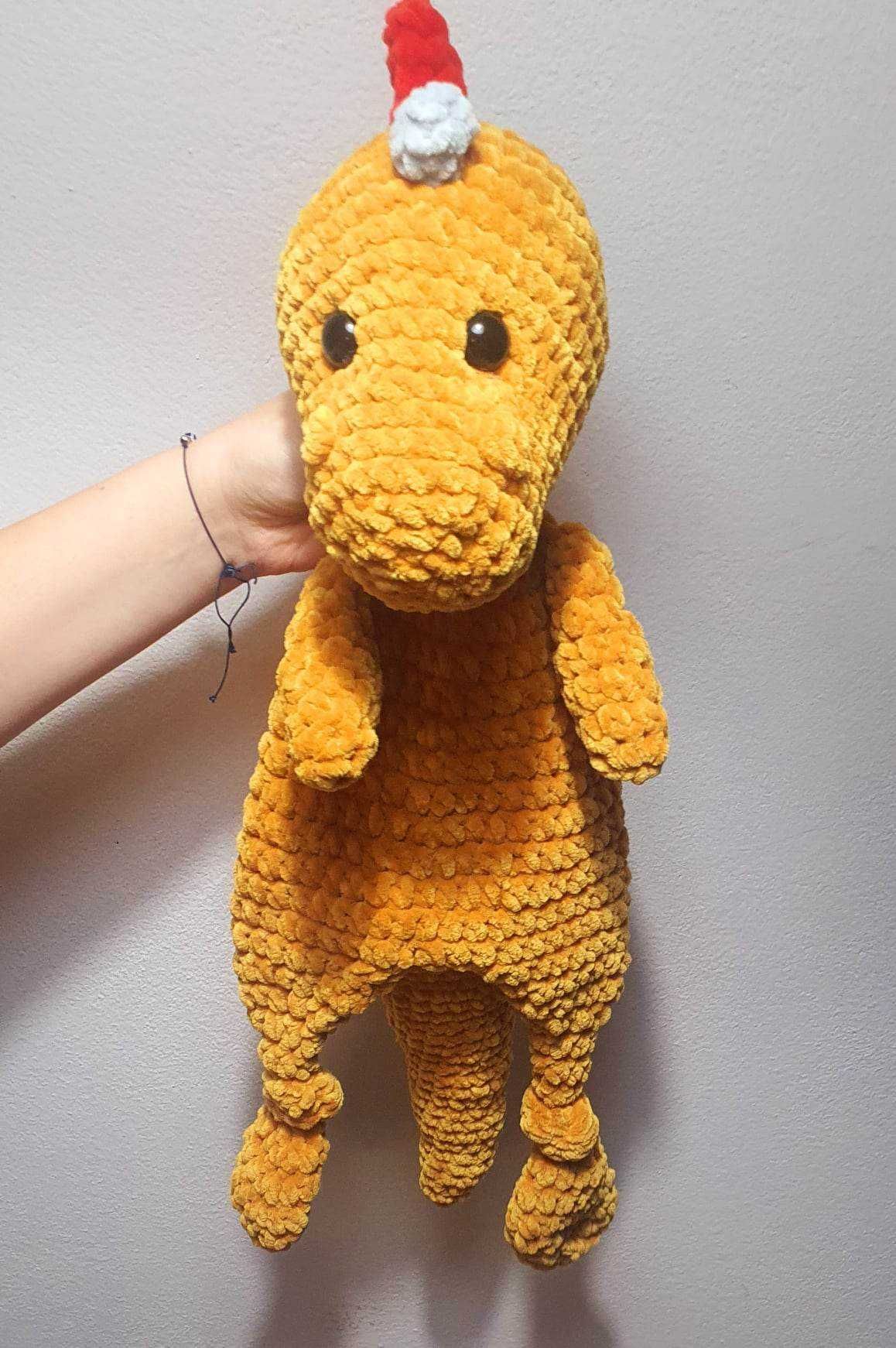 Przytulanka dino baby comforter szydełko