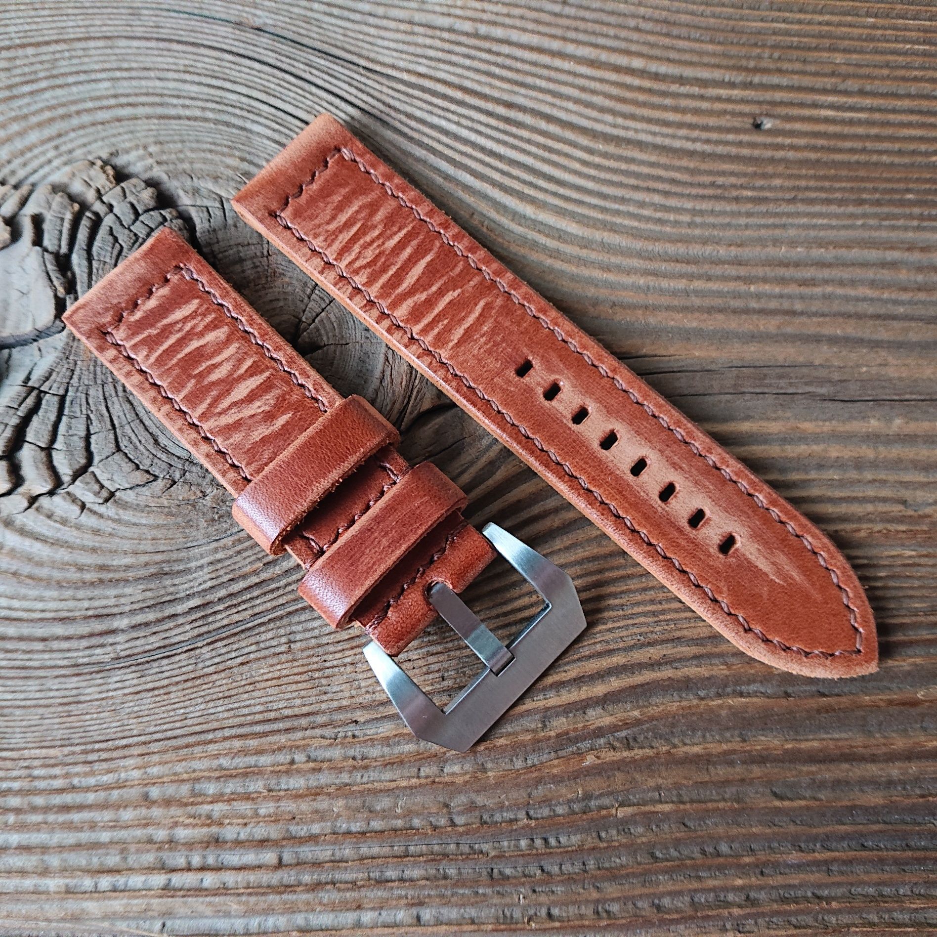 Pasek do zegarka Panerai 24  ręcznie robiony skóra naturalna handmade