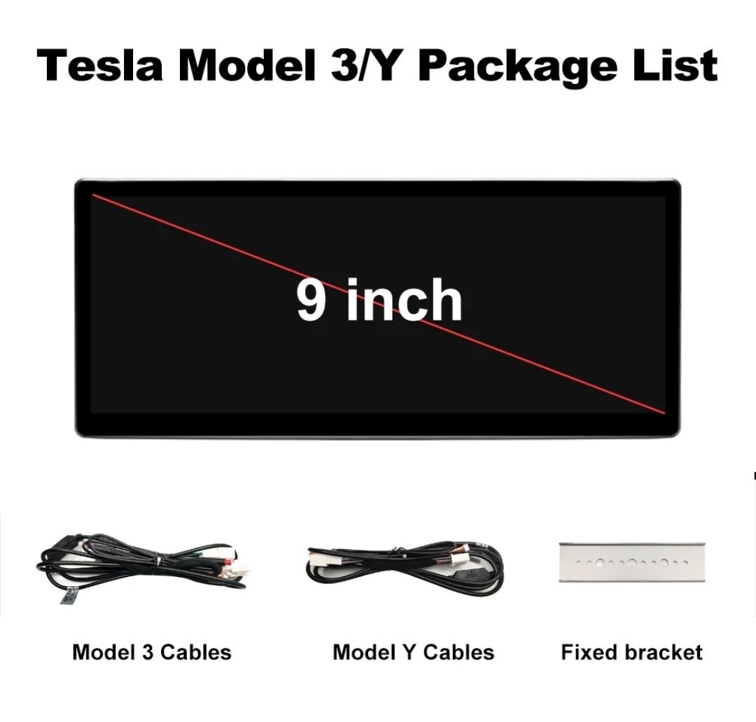 Дисплей приборка для TESLA 3 Y carplay android auto gps
