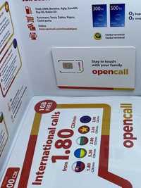 Starter Karta Opencall SIM card Prepaid O2 doładowanie 200kč + 1GB