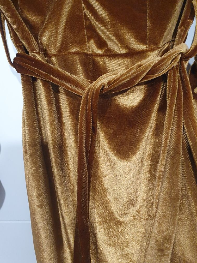 Sukienka welurowa Roberto Cavalli