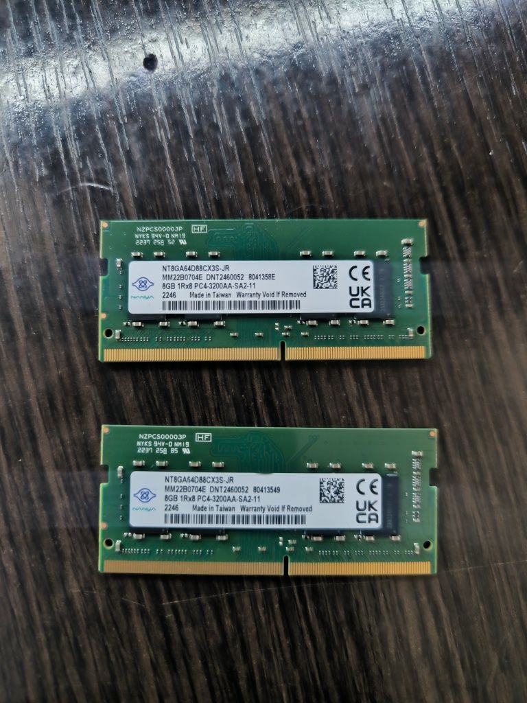 Оперативна пам'ять ОЗУ 2 планкі по 8GB. Майже нові, повністю справні