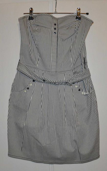 Reserved sukienka marynarska Nowa M/38 lato paski ozdoby