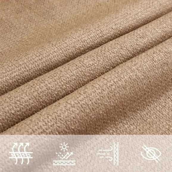 Żagiel przeciwsłoneczny, 160 g/m², kolor taupe, 3x3 m, HDPE