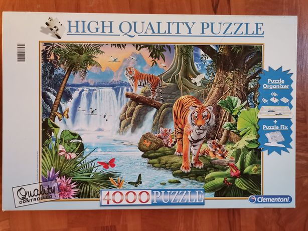 Puzzle rzadkie 4000 Clementoni Tigers Family Jigsaw High Quality