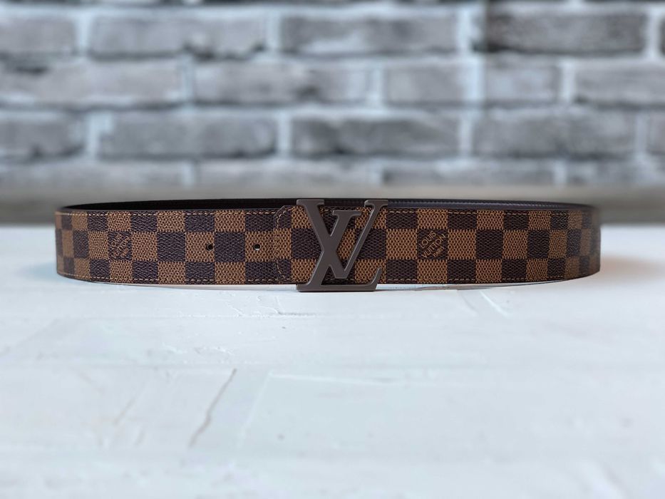 Мужской коричневый ремень Louis Vuitton пояс Луи Виттон r118