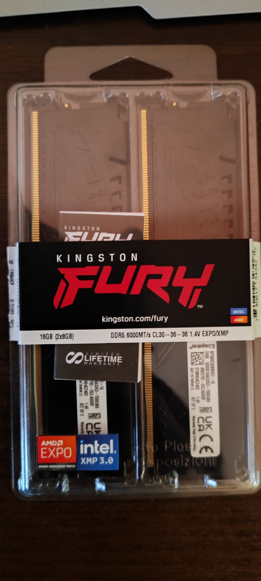 Оперативна пам'ять Kingston Fury Beast DDR5-6000 16384MB PC5-48000