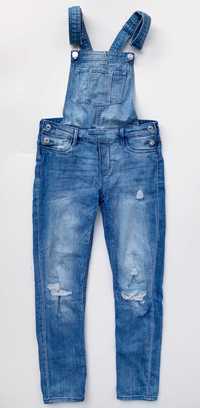 Ogrodniczki 146 cm 10 11 lat Dzinsowe Jeansowe H&M