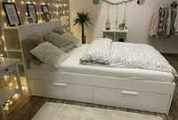 Łóżko Ikea Brimnes 180x200, wezgłowie, 4 szuflady, dostawa