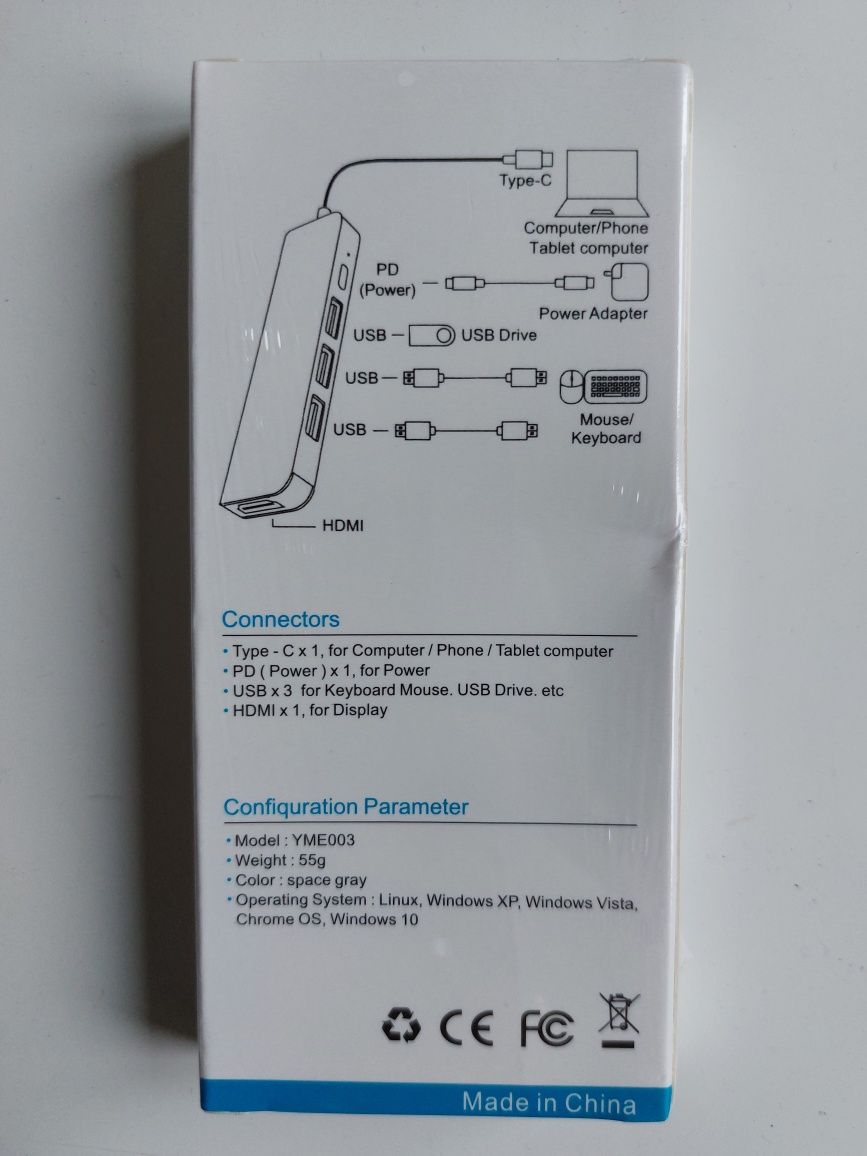 3/4/5-in-1 type-C PD 100/87W HDMI хаб переходник