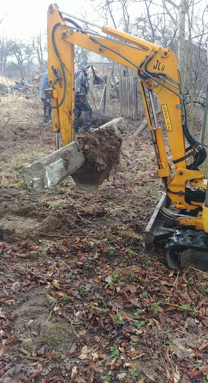 Uslugi minikoparka , roboty ziemne ,koparka, zagęszczarka .