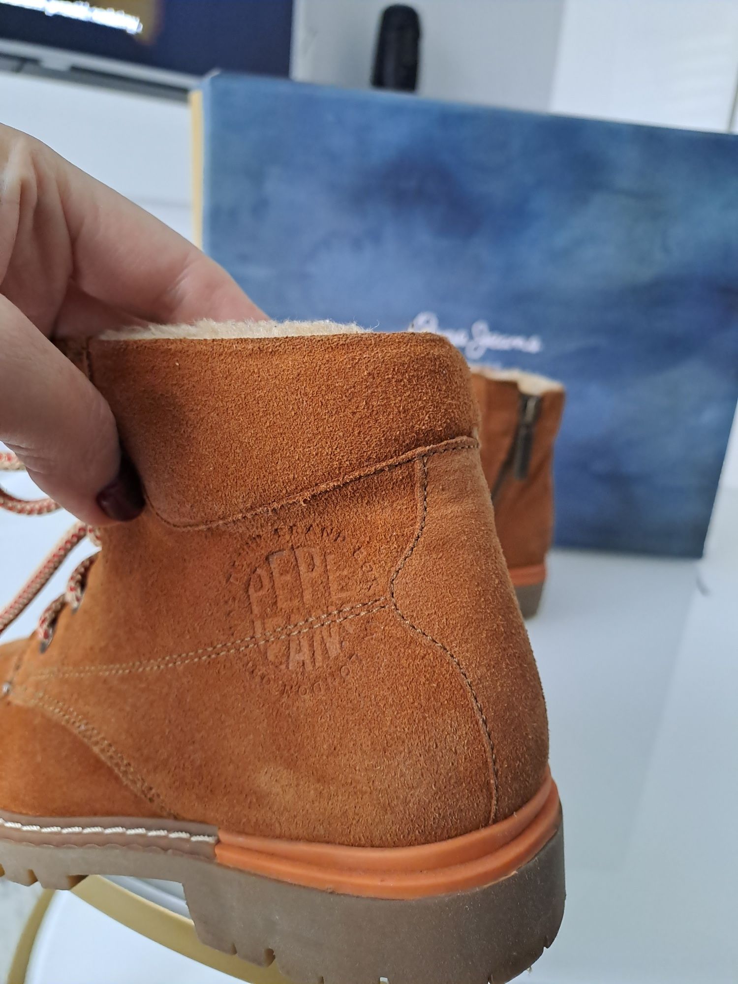 Pepe Jeans traperki botki Skóra r32 idealne
