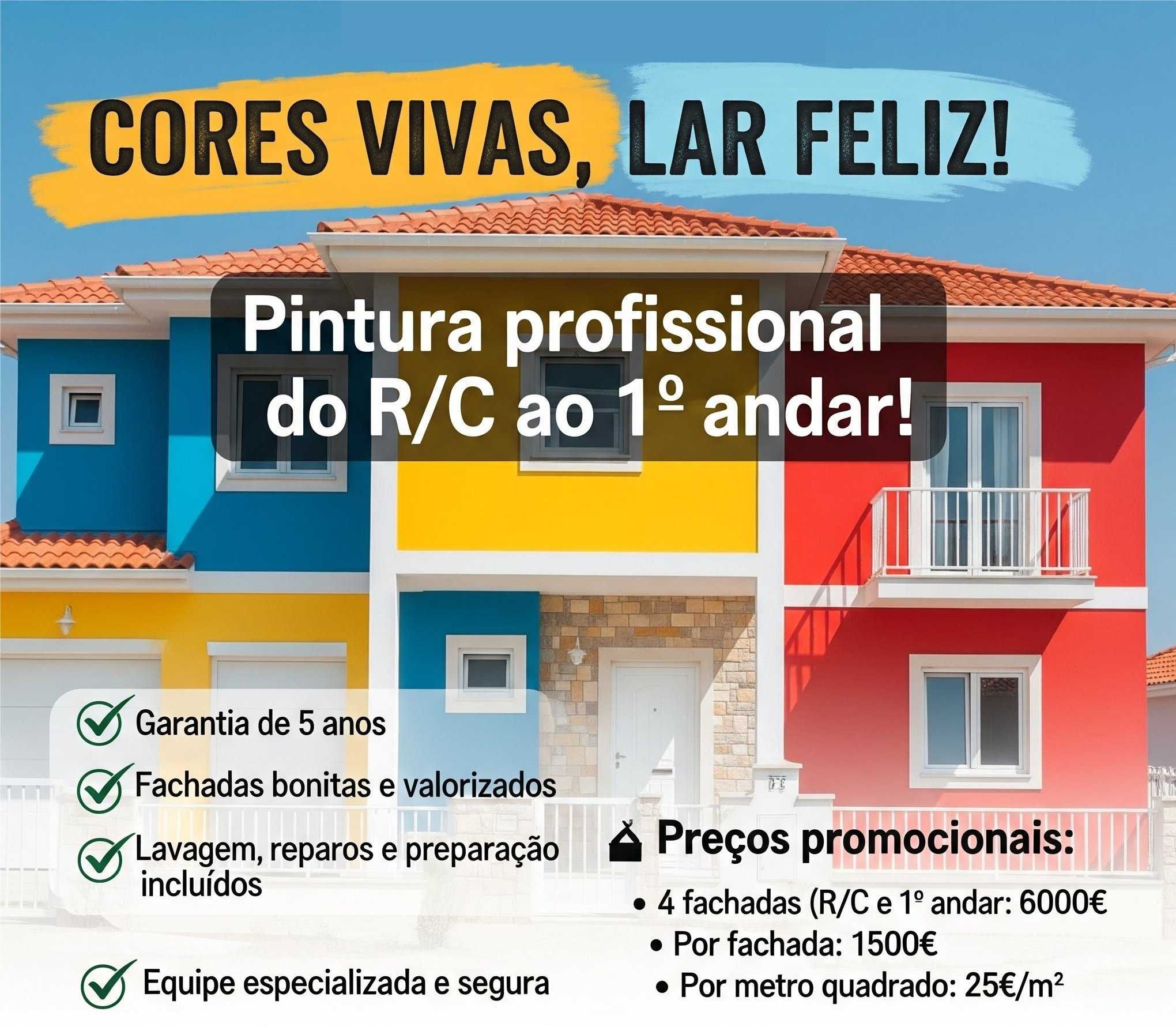 Aluguer de Bailéu com pintor, do R/C ao 1º andar