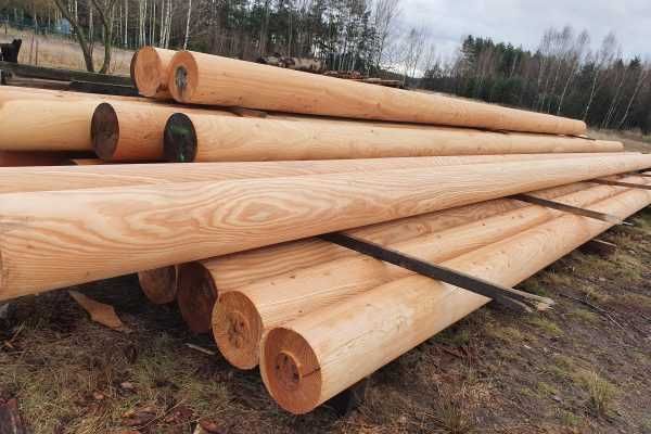 Bale toczone modrzewiowe fi 25cm