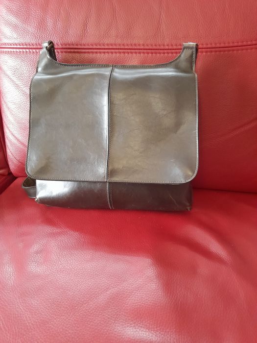 Marks&Spencer, torba, torebka listonoszka skórzana,kolor brązowy