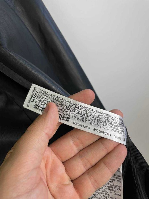 Жіночий піджак блейзер зі штучної шкіри zara xs