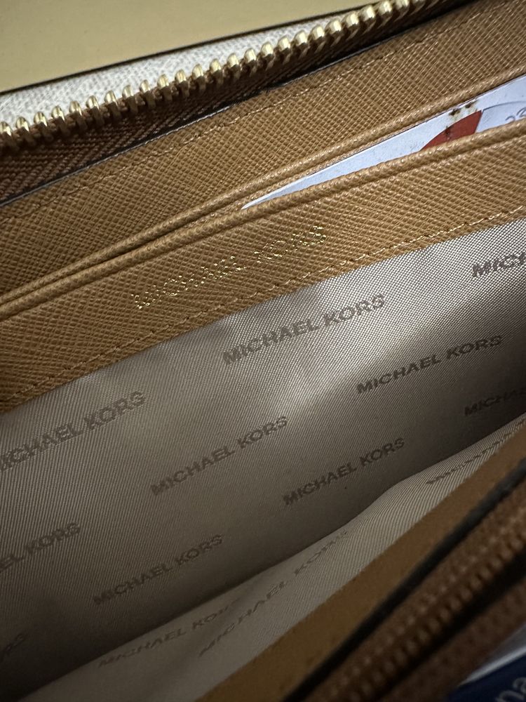 Portfel Michael Kors MK brązowy toffee karmelowy camel