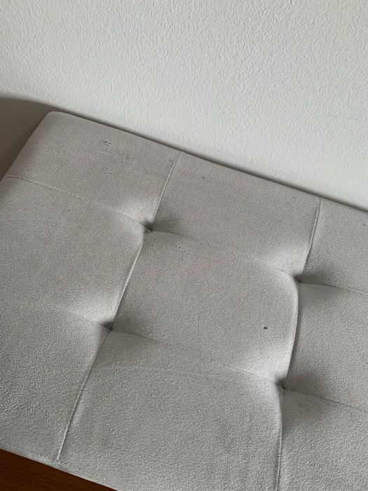 Puff c/ Arrumação - Cinza Claro (Veludo)