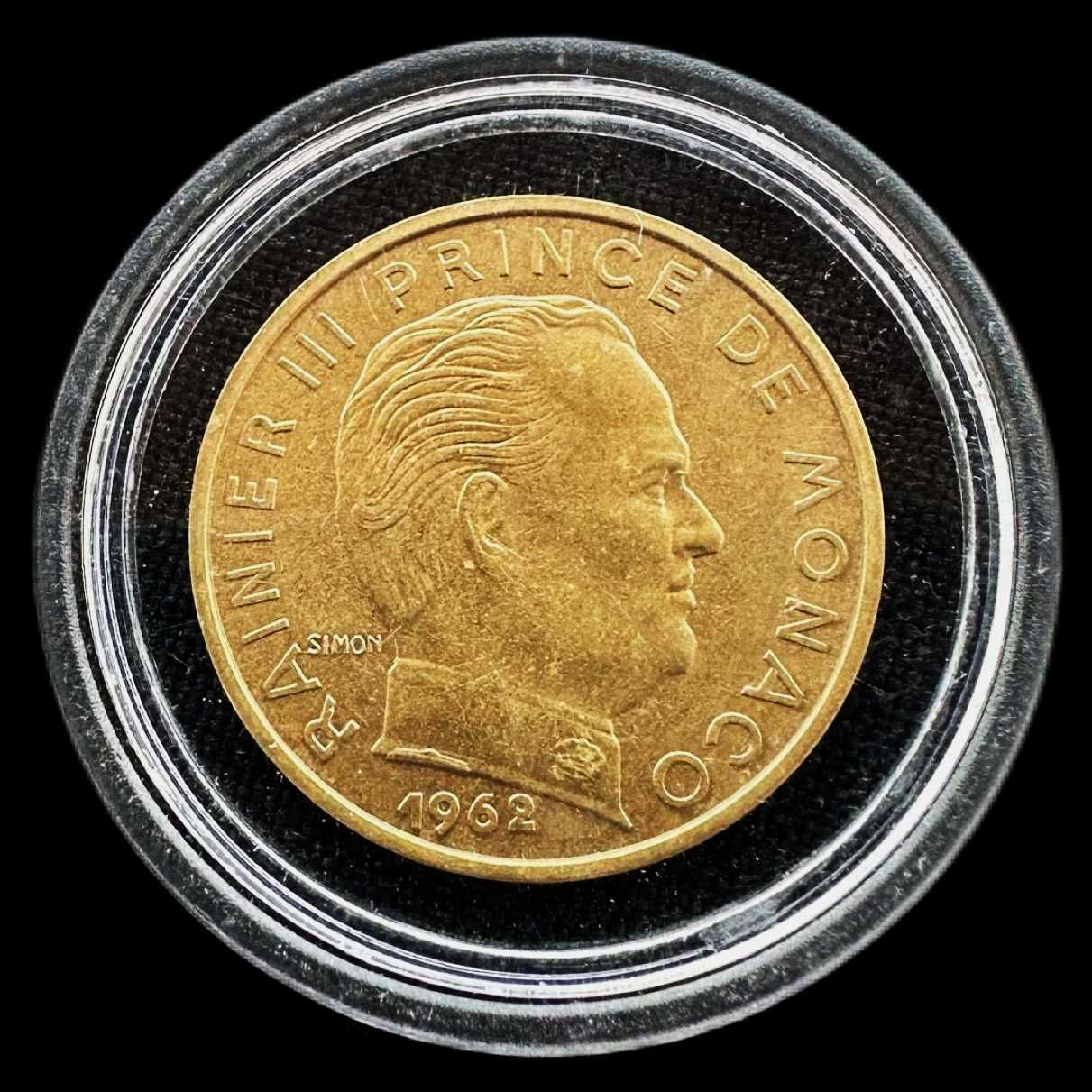 Moeda de 20 Centimes - 1962 - Mónaco - Rainier III