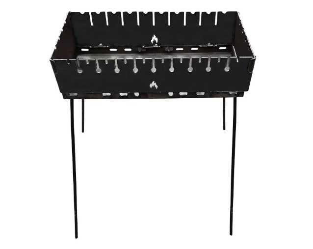 Мангал на 12 шампурів + шампури + чохол /два рівня / 3мм.