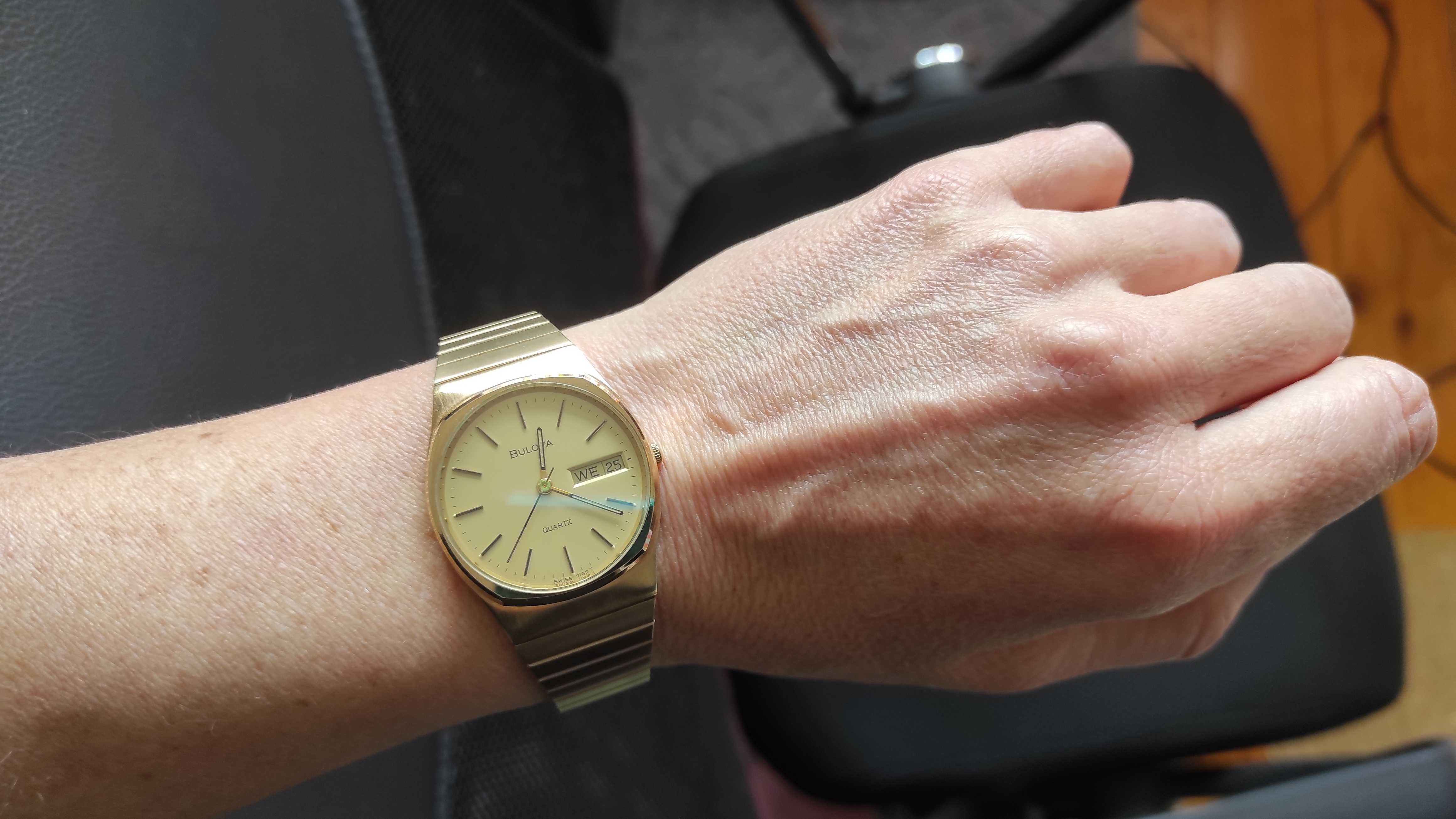 zegarek złoty BULOVA QUARTZ Swiss 714 G T