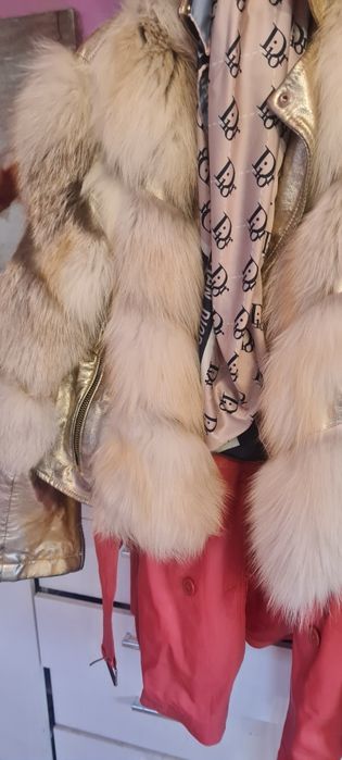 Kurtka skorzana Flo Clo obszyta liskami