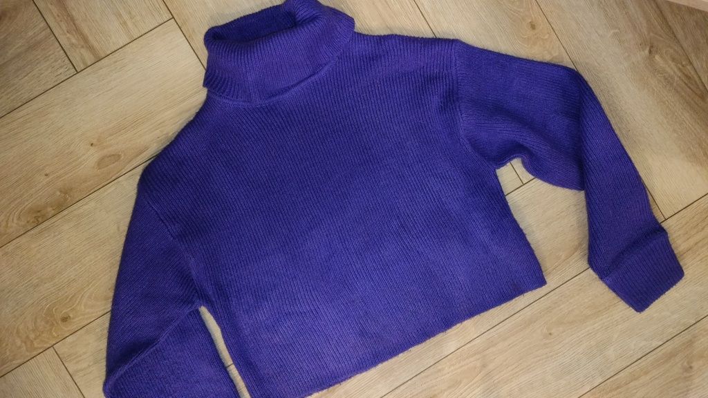 Sweter golf House rozm XS /34 fioletowy