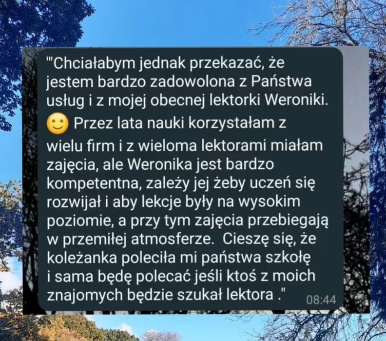 Konwersacje, korepetycje i pomoc - język angielski