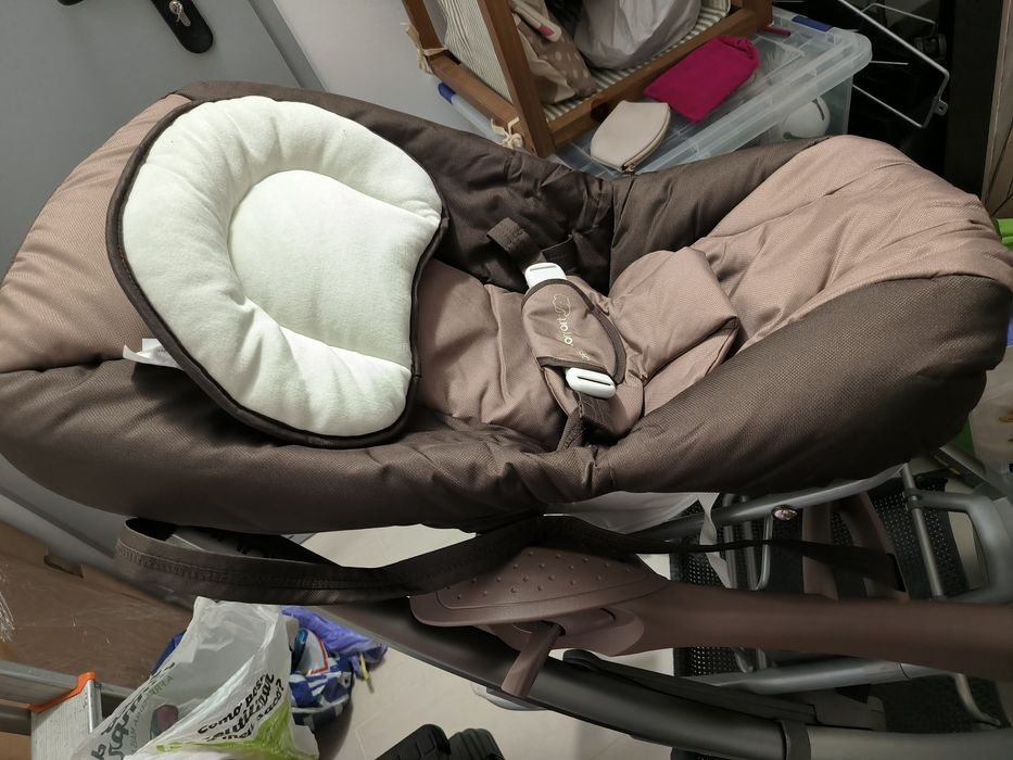 Cadeira auto bebecar, espreguiçadeira e carrinho Novo