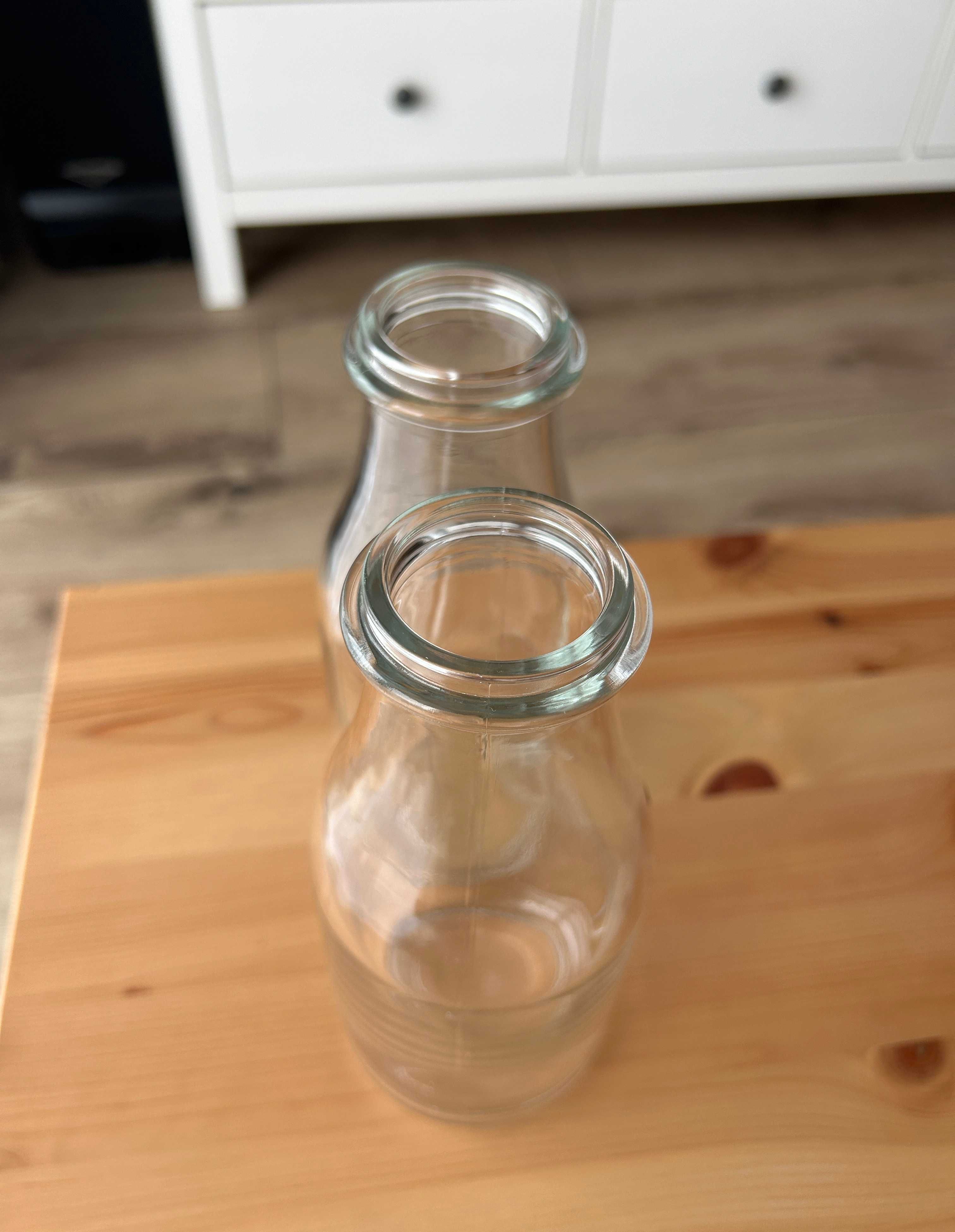 Szklane butelki na mleko koktajl smoothie sok butelka karafka Ikea