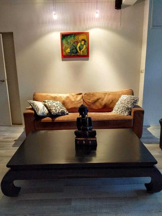Stolik kawowy w stylu indonezyjskim boho