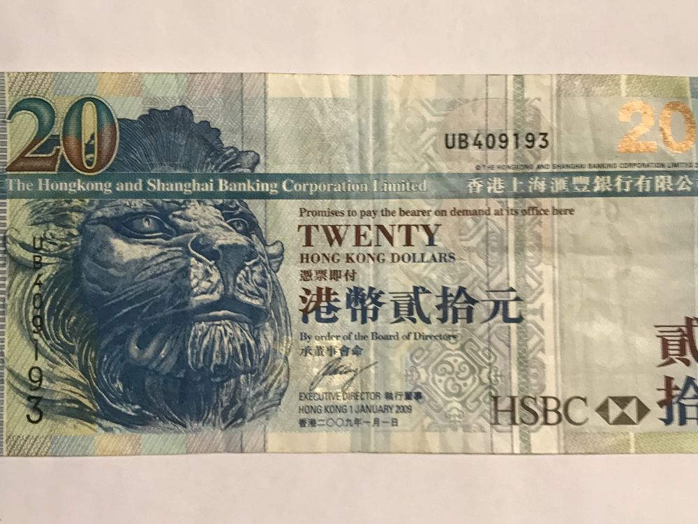 Hongkong - 3 x 20 Hong.dolars- wersje limitowane