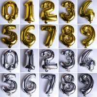 Шары фольгированные цифры из фольги на День Рождения кульки 40 см