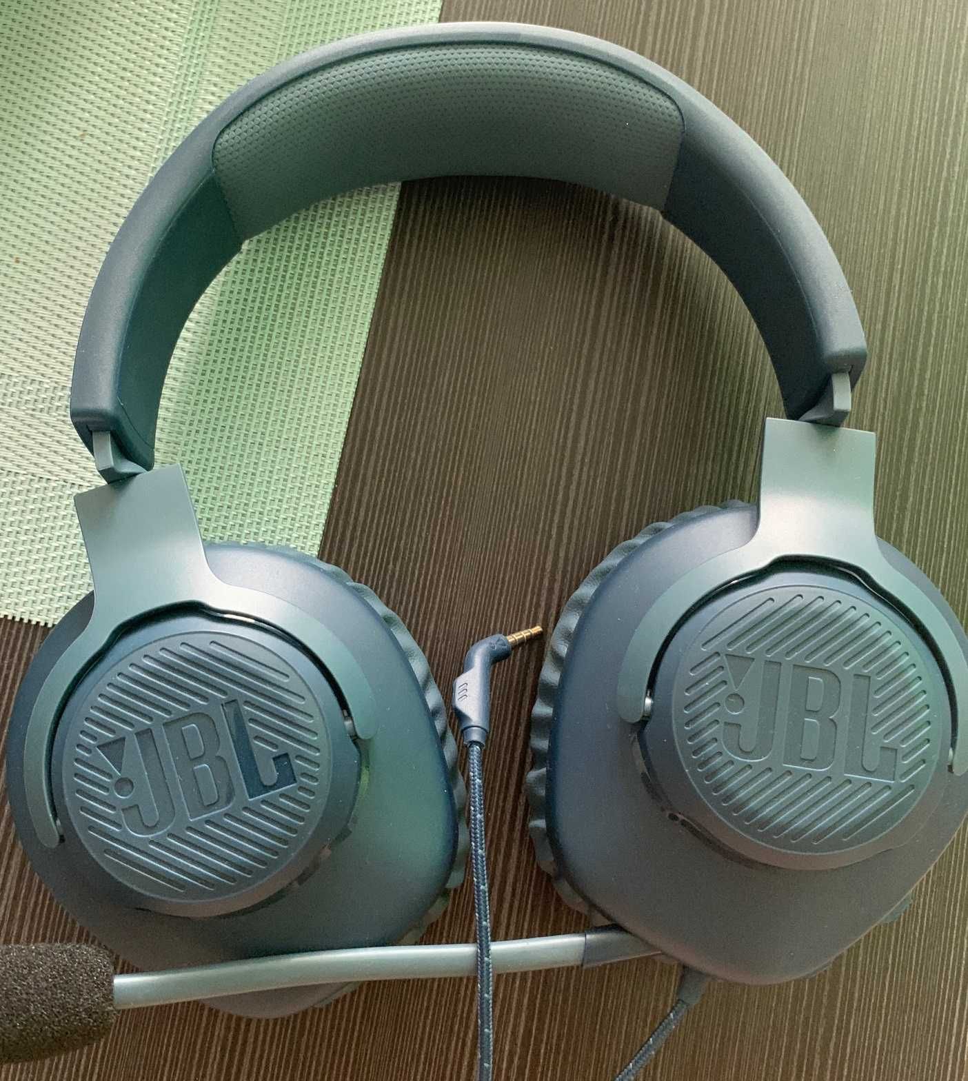 JBL Quantum 100 niebieskie Słuchawki gaming owe z mikrofonem PC