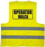 kamizelka odblaskowa, kamizelka z nadrukiem operator walca, operator