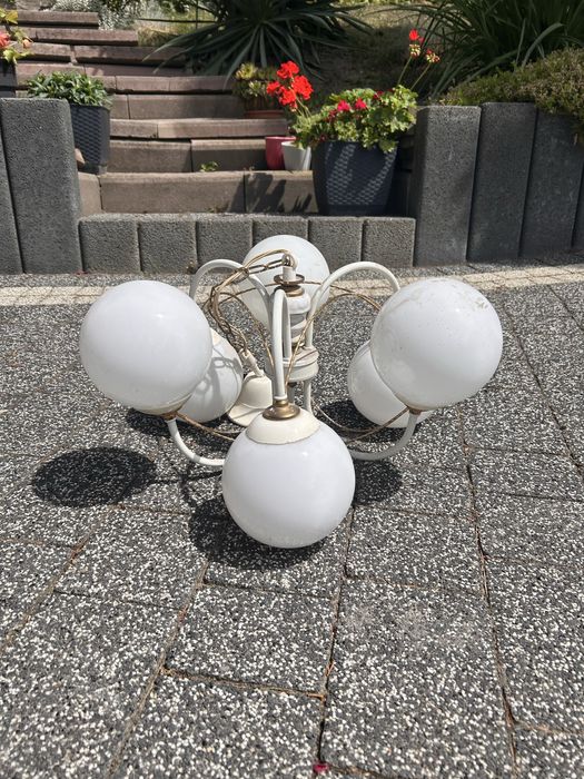 Żyrandol vintage – 6-ramienny, styl retro