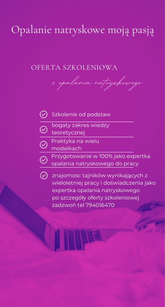 szkolenie opalanie natryskowe
