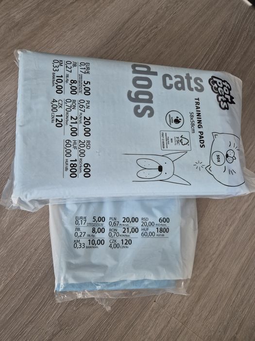 Podkłady higieniczne dla psa  58×58  30szt + 5 szt. GRATIS