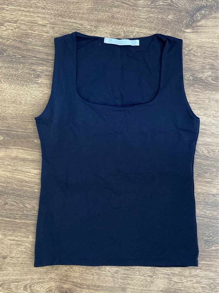 Bluzka czarna zara basic rozm. L