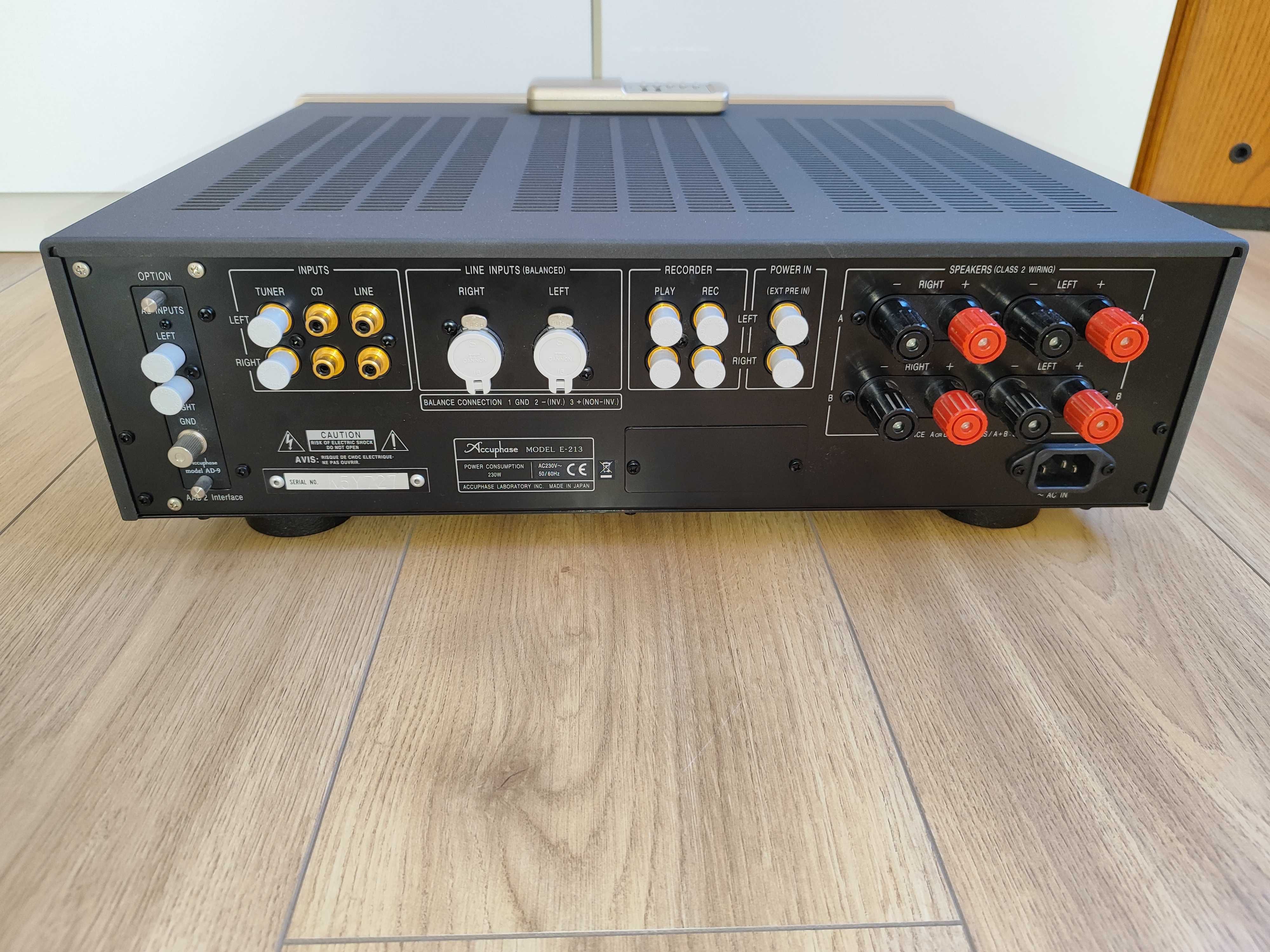 Wzmacniacz Accuphase E-213, doskonały stan, karton, pilot + AD-9