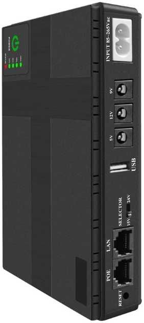 mini UPS, безперебійне живлення для роутеру, 10400/8800/5300 mah Black