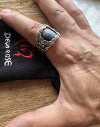 Srebrny pierścień DEVA ROSE handmade UNIKAT gotyk unisex