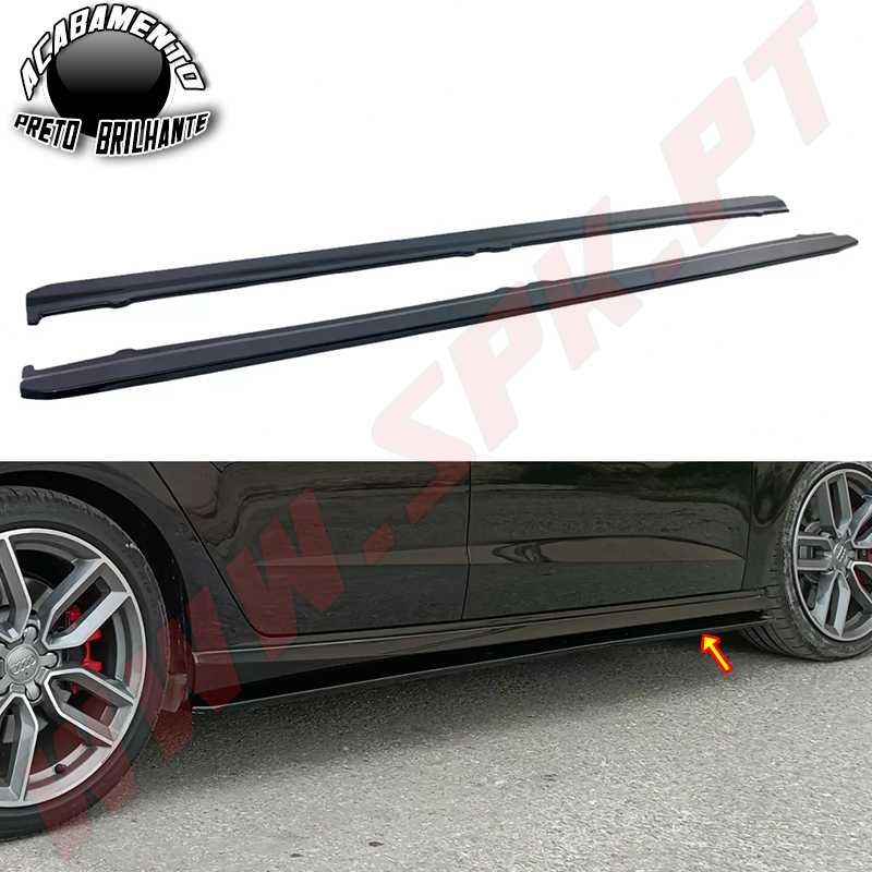 Extensão Embaladeiras Audi A3 S-Line / S3 8V Sportback (Black Gloss)