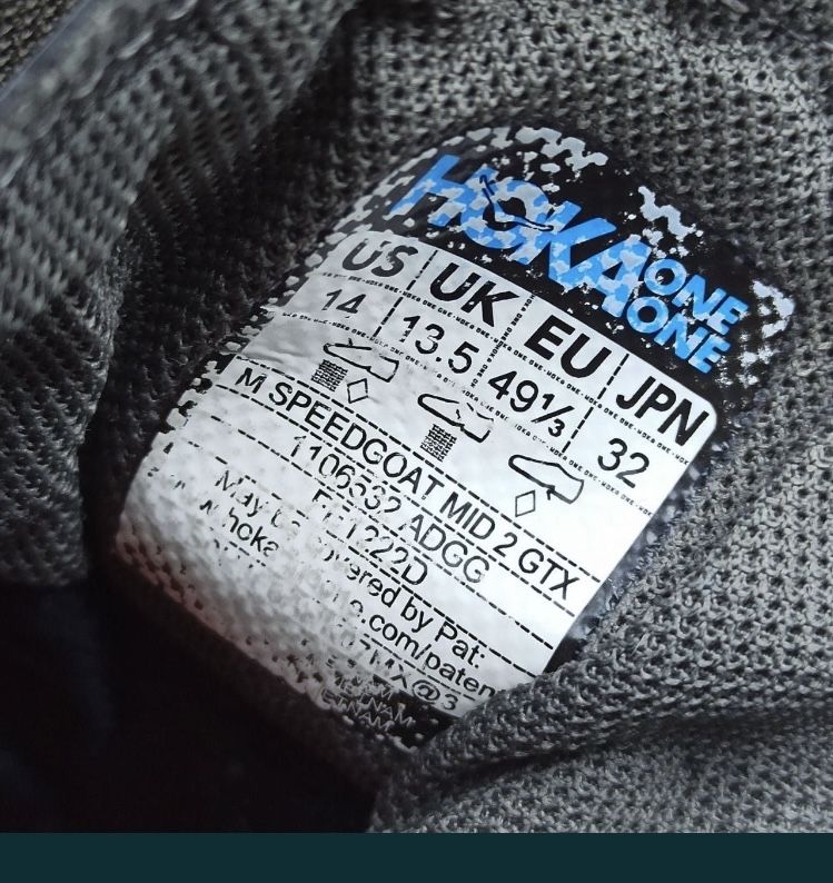 Hoka speedgoat 2 Ботнинки зимние оригинал 49 р.(32.см)