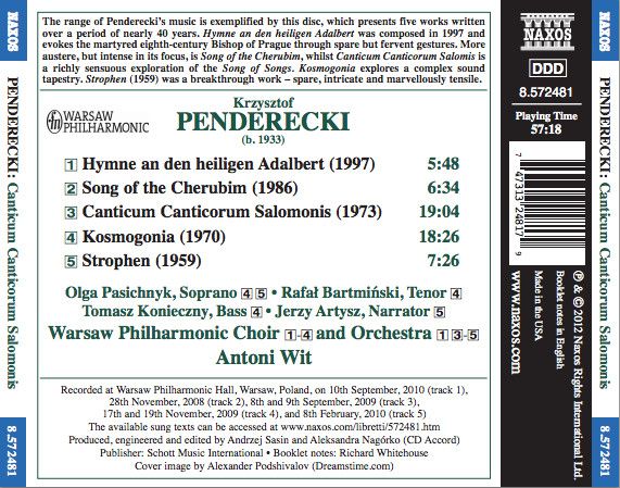 Penderecki - Kosmogonia - naxos - contemporânea