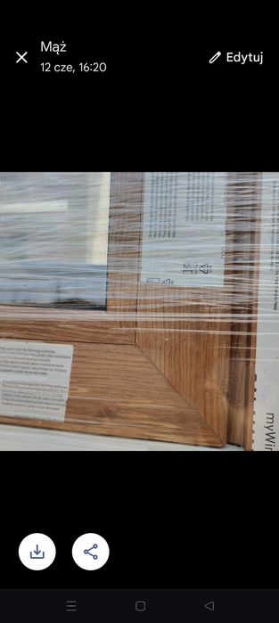 Balkon przesuwny w kolorze obustronnym.