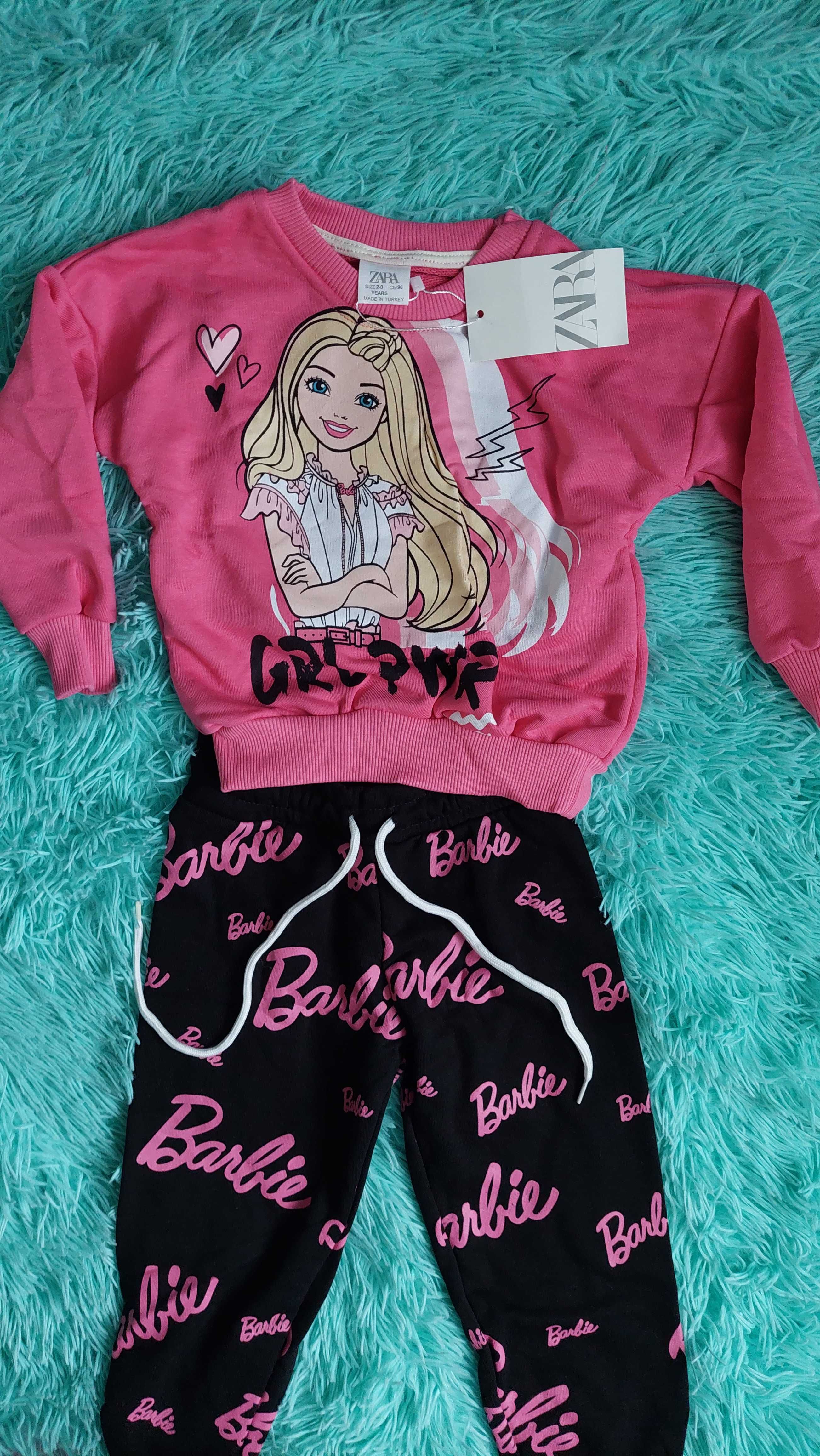 Dres dla dziewczynki Barbie bluza spodnie 2-3 lata 98 Nowy zara