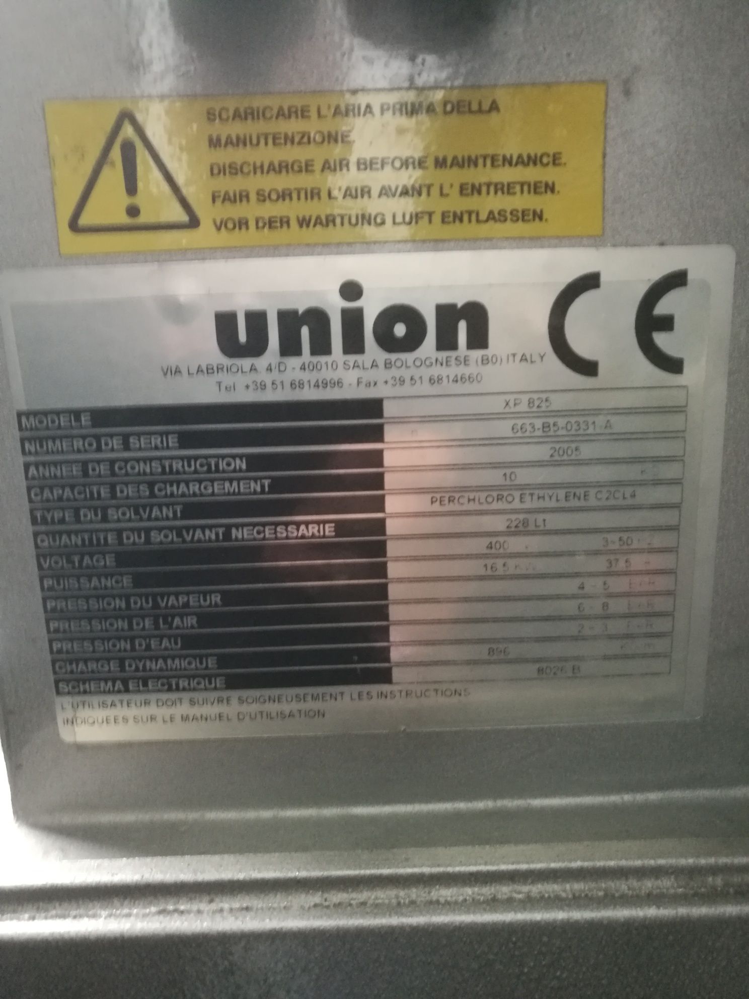 Máquina de impeza a seco