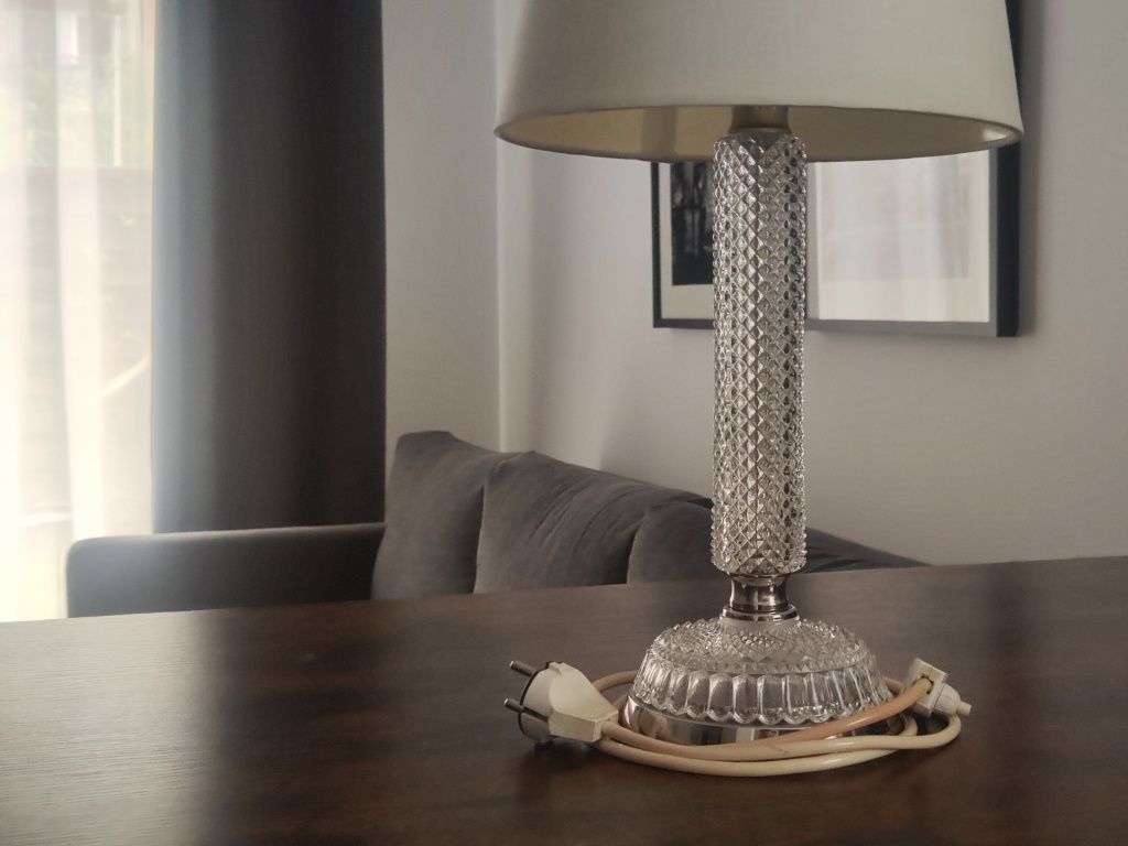 Lampa Graeco Leuchten, Niemcy, kryształ i chrom, wysokość 45 cm