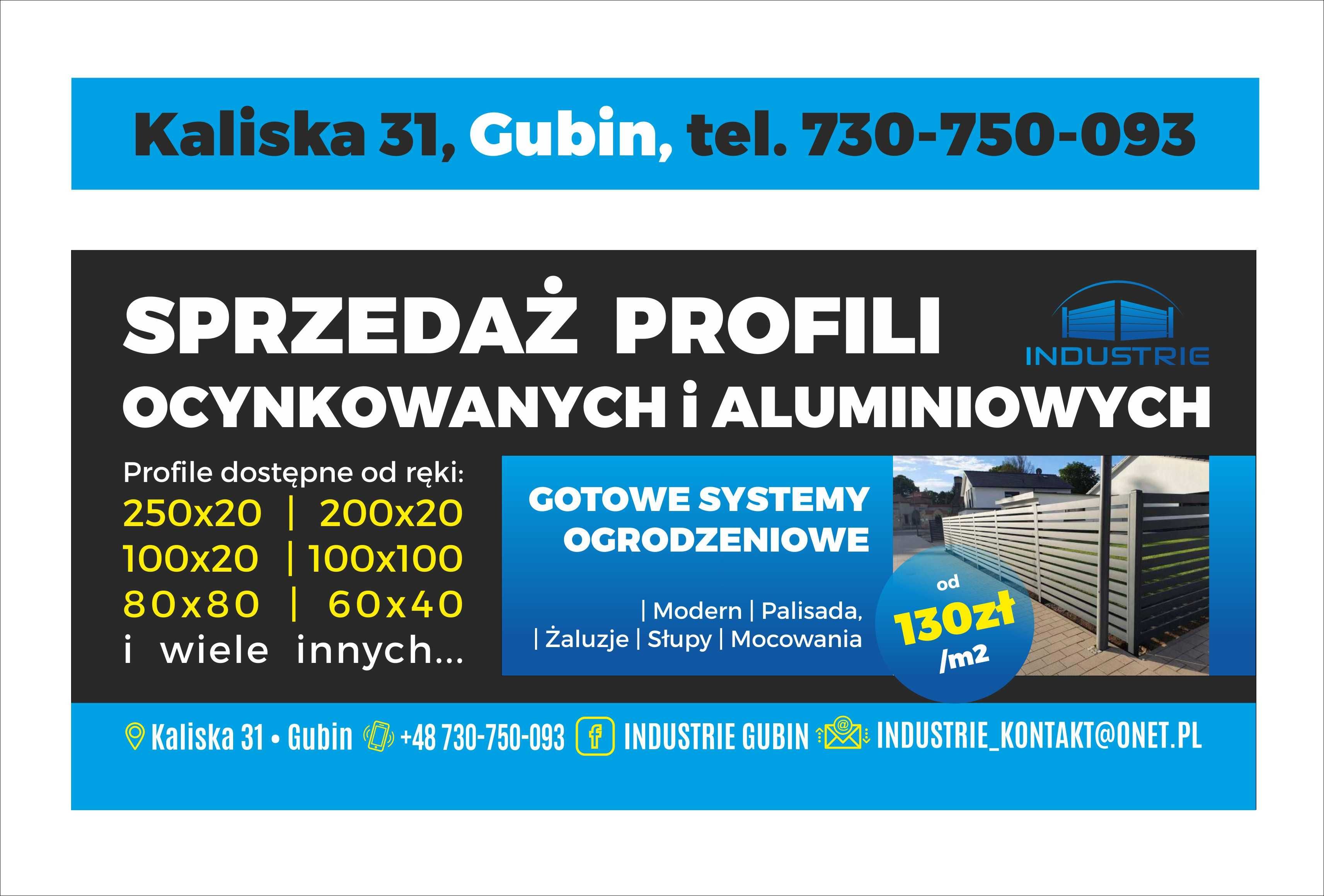 200x20x1,9 Profil Aluminiowy Ogrodzeniowy Palisada